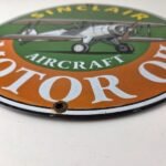 Vintage Sinclair Gasoline Sign – Aircraft Aviation Airplane Gas Porcelain Sign - Image 11