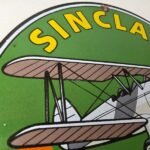 Vintage Sinclair Gasoline Sign – Aircraft Aviation Airplane Gas Porcelain Sign - Image 5