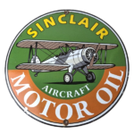 Vintage Sinclair Gasoline Sign – Aircraft Aviation Airplane Gas Porcelain Sign - Image 2