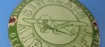 Vintage Sinclair Gasoline Sign – Airplane Porcelain Gas Pump Sign - Image 6