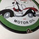 Vintage Sinclair Gasoline Sign – Dino Gas Pump Porcelain Sign - Image 11