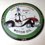 Vintage Sinclair Gasoline Sign – Dino Gas Pump Porcelain Sign - Image 15
