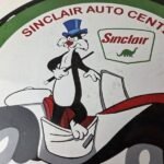 Vintage Sinclair Gasoline Sign – Dino Gas Pump Porcelain Sign - Image 3