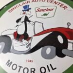 Vintage Sinclair Gasoline Sign – Dino Gas Pump Porcelain Sign - Image 4