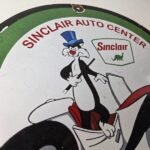 Vintage Sinclair Gasoline Sign – Dino Gas Pump Porcelain Sign - Image 5