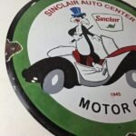 Vintage Sinclair Gasoline Sign – Dino Gas Pump Porcelain Sign - Image 6