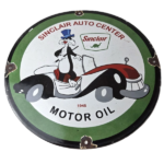 Vintage Sinclair Gasoline Sign – Dino Gas Pump Porcelain Sign - Image 2