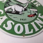 Vintage Sinclair Gasoline Sign – Dino Service Station Oil Pump Porcelain Sign - Image 10