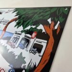 Vintage Sinclair Gasoline Sign – HC Service Station Navy Train Porcelain Sign - Image 12