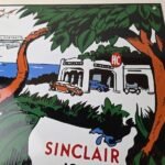 Vintage Sinclair Gasoline Sign – HC Service Station Navy Train Porcelain Sign - Image 4