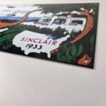 Vintage Sinclair Gasoline Sign – HC Service Station Navy Train Porcelain Sign - Image 10