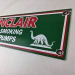 Vintage Sinclair Gasoline Sign – No Smoking Warning Gas Pump Porcelain Sign - Image 12