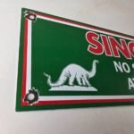 Vintage Sinclair Gasoline Sign – No Smoking Warning Gas Pump Porcelain Sign - Image 5