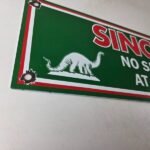 Vintage Sinclair Gasoline Sign – No Smoking Warning Gas Pump Porcelain Sign - Image 6