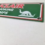 Vintage Sinclair Gasoline Sign – No Smoking Warning Gas Pump Porcelain Sign - Image 10