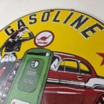 Vintage Sinclair Gasoline Sign – Pump Attendant Gas Oil Station Porcelain Sign - Image 12
