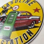 Vintage Sinclair Gasoline Sign – Pump Attendant Gas Oil Station Porcelain Sign - Image 13