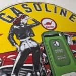 Vintage Sinclair Gasoline Sign – Pump Attendant Gas Oil Station Porcelain Sign - Image 5