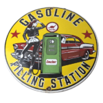 Vintage Sinclair Gasoline Sign – Pump Attendant Gas Oil Station Porcelain Sign