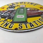 Vintage Sinclair Gasoline Sign – Pump Attendant Gas Oil Station Porcelain Sign - Image 10