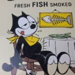 Vintage Smith Bros Sign – Felix the Cat Fresh Fish Meat Porcelain Gas Pump Sign - Image 3