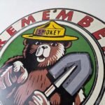 Vintage Smokey Bear Porcelain Sign – Only You Can Prevent Wildfires Sign - Image 12