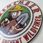 Vintage Smokey Bear Porcelain Sign – Only You Can Prevent Wildfires Sign - Image 13