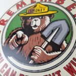 Vintage Smokey Bear Porcelain Sign – Only You Can Prevent Wildfires Sign - Image 4