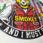 Vintage Smokey Bear Sign – Mountains Are Calling – Porcelain Gas Sign - Image 11