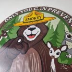 Vintage Smokey Bear Sign – Prevent Forest Prevention Porcelain Gas Sign - Image 12