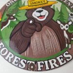Vintage Smokey Bear Sign – Prevent Forest Prevention Porcelain Gas Sign - Image 4