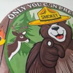 Vintage Smokey Bear Sign – Prevent Forest Prevention Porcelain Gas Sign - Image 5