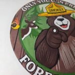 Vintage Smokey Bear Sign – Prevent Forest Prevention Porcelain Gas Sign - Image 6