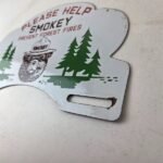 Vintage Smokey Bear Sign Topper – Forest Service Porcelain License Plate Topper - Image 13
