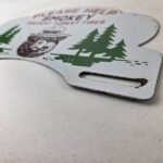 Vintage Smokey Bear Sign Topper – Forest Service Porcelain License Plate Topper - Image 14