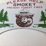 Vintage Smokey Bear Sign Topper – Forest Service Porcelain License Plate Topper - Image 4