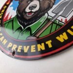 Vintage Smokey Bear Wildfires Sign – Only You, Prevention Gas Porcelain Sign - Image 14