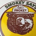 Vintage Smokey Bear Wildfires Sign – Prevention Gas Porcelain Sign - Image 3