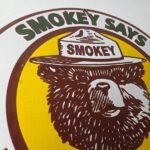 Vintage Smokey Bear Wildfires Sign – Prevention Gas Porcelain Sign - Image 5