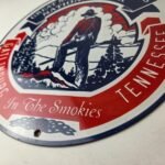 Vintage Smokey Mountains Sign – National Park Gas Pump Porcelain Sign - Image 14