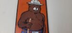 Vintage Smokey the Bear Sign – Porcelain Forest Fires Gas Oil Service Pump Sign - Image 3