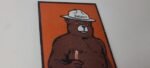 Vintage Smokey the Bear Sign – Porcelain Forest Fires Gas Oil Service Pump Sign - Image 5