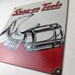 Vintage Snap On Tools Porcelain Sign – Mechanic Repair Gas Dealer Shop Sign - Image 13