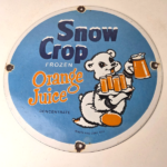 Vintage Snow Crop Sign – Orange Juice Piggly Gas Oil Pump Sign - Image 15