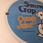 Vintage Snow Crop Sign – Orange Juice Piggly Gas Oil Pump Sign - Image 6