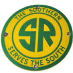 Vintage Southern Railway Sign – Train Rail Porcelain Ticket Station Gas Sign