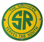 Vintage Southern Railway Sign – Train Rail Porcelain Ticket Station Gas Sign