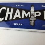 Vintage Spark Plugs Sign – Automotive Garage Shop Gas Pump Plate Sign - Image 3