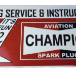 Vintage Spark Plugs Sign – Aviation Hangar Garage Shop Gas Oil Pump Sign