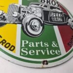 Vintage Speed Bros Sign – US Route 66 Porcelain Gas Pump Sign - Image 11